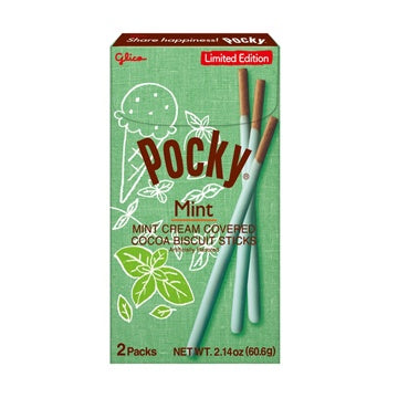 Pocky Chocolate Mint Flavor 2Packs 60.6g-Alimentos-Asian Food-Akibara Xpress