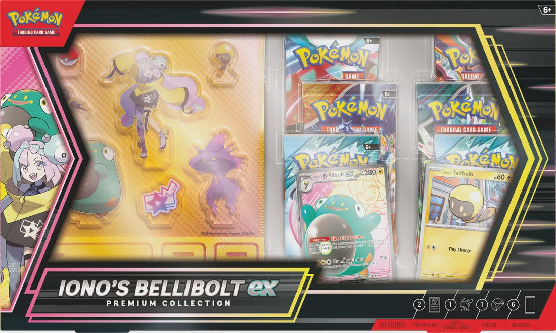 POKEMON TCG IONOS BELLIBOLT EX PREMIUM COLLECTION-TCG-Juegos de Mesa-Akibara Xpress