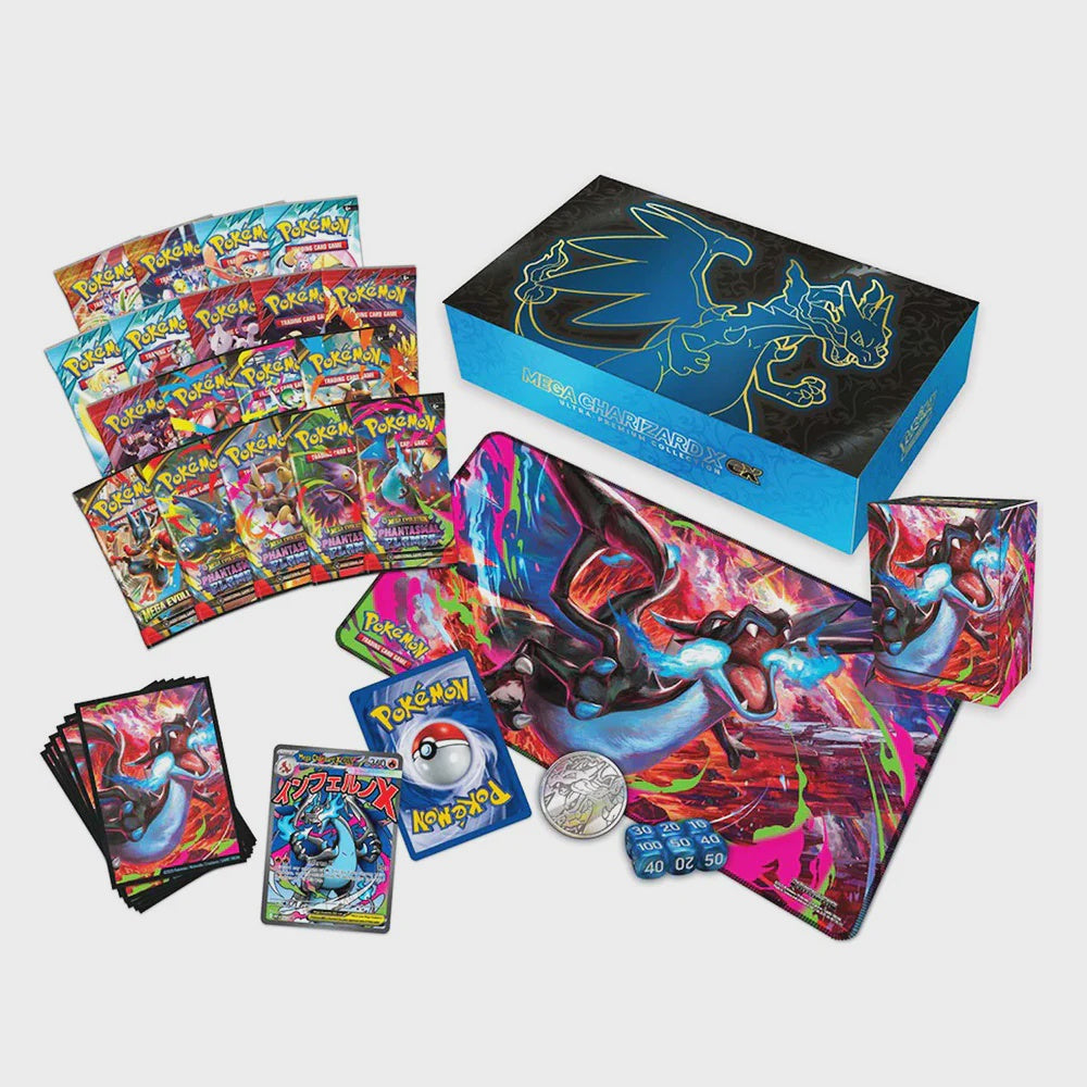 POKEMON TCG MEGA CHARIZARD ULTRA PREMIUM COLLECTION ESPANOL-TCG-Juegos de Mesa-Akibara Xpress