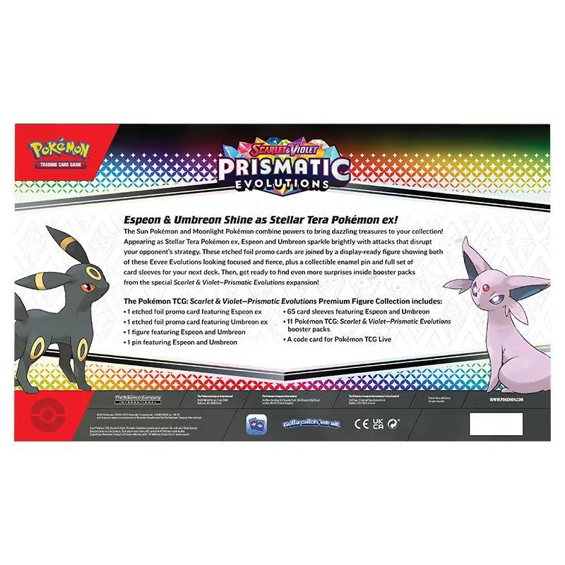 POKEMON TCG SCARLET & VIOLET PRISMATIC EVOLUTIONS PREMIUM FIGURE COLLECTION ESPANOL-TCG-POKEMON-Akibara Xpress