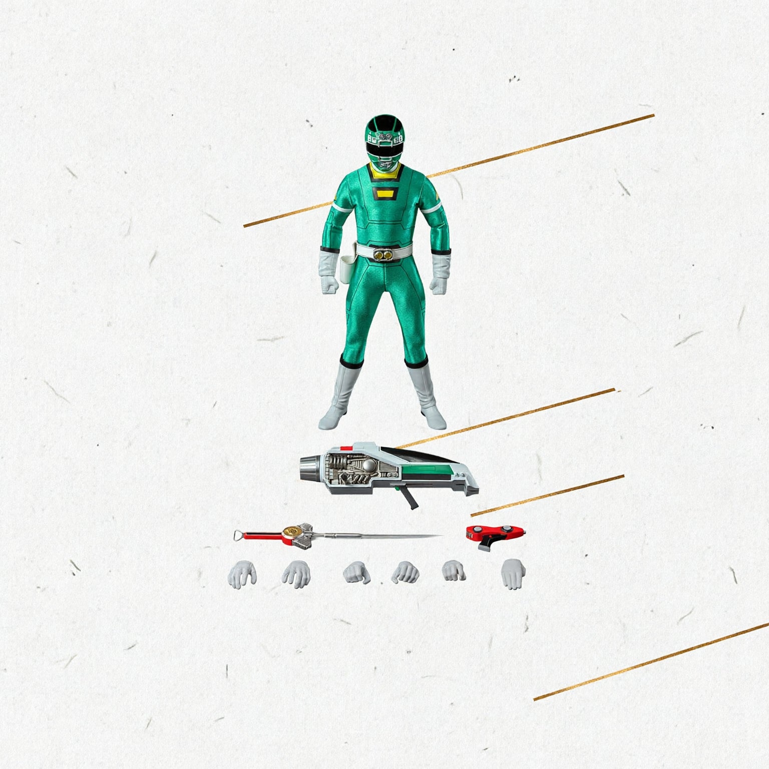 POWER RANGERS TURBO - FIGZERO 1/6 GREEN TURBO POWER RANGERS-Figuras-Threezero-Akibara Xpress