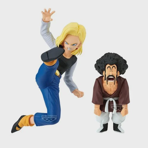 PREVENTA DRAGON BALL Z MATCH MAKERS ANDROID 18 VS MR SATAN (VS MIGHTY MASK)-Figuras-BANPRESTO-Akibara Xpress