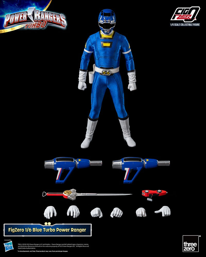 PREVENTA POWER RANGERS TURBO - FIGZERO 1/6 BLUE TURBO POWER RANGERS-Figuras-Threezero-Akibara Xpress