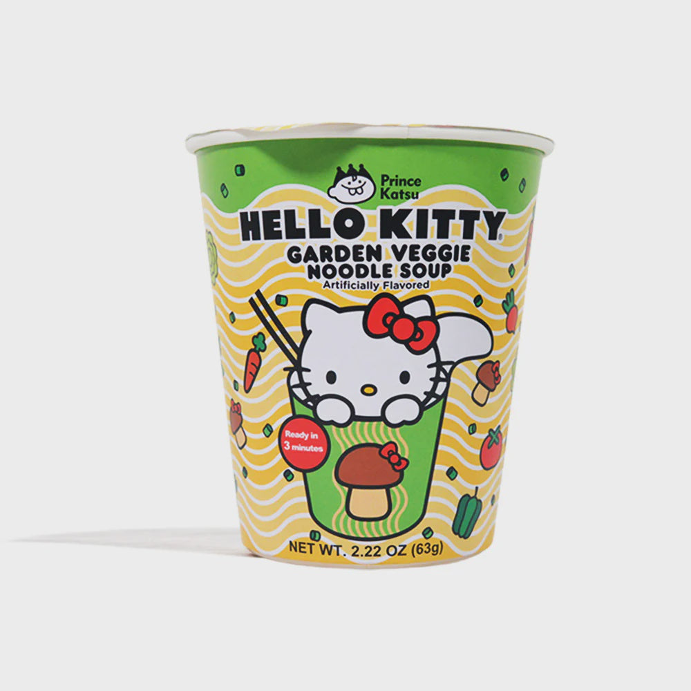PRINCE KATSU Hello Kitty Garden Veggie Noodle Soup 63g-Alimentos-Asian Food-Akibara Xpress