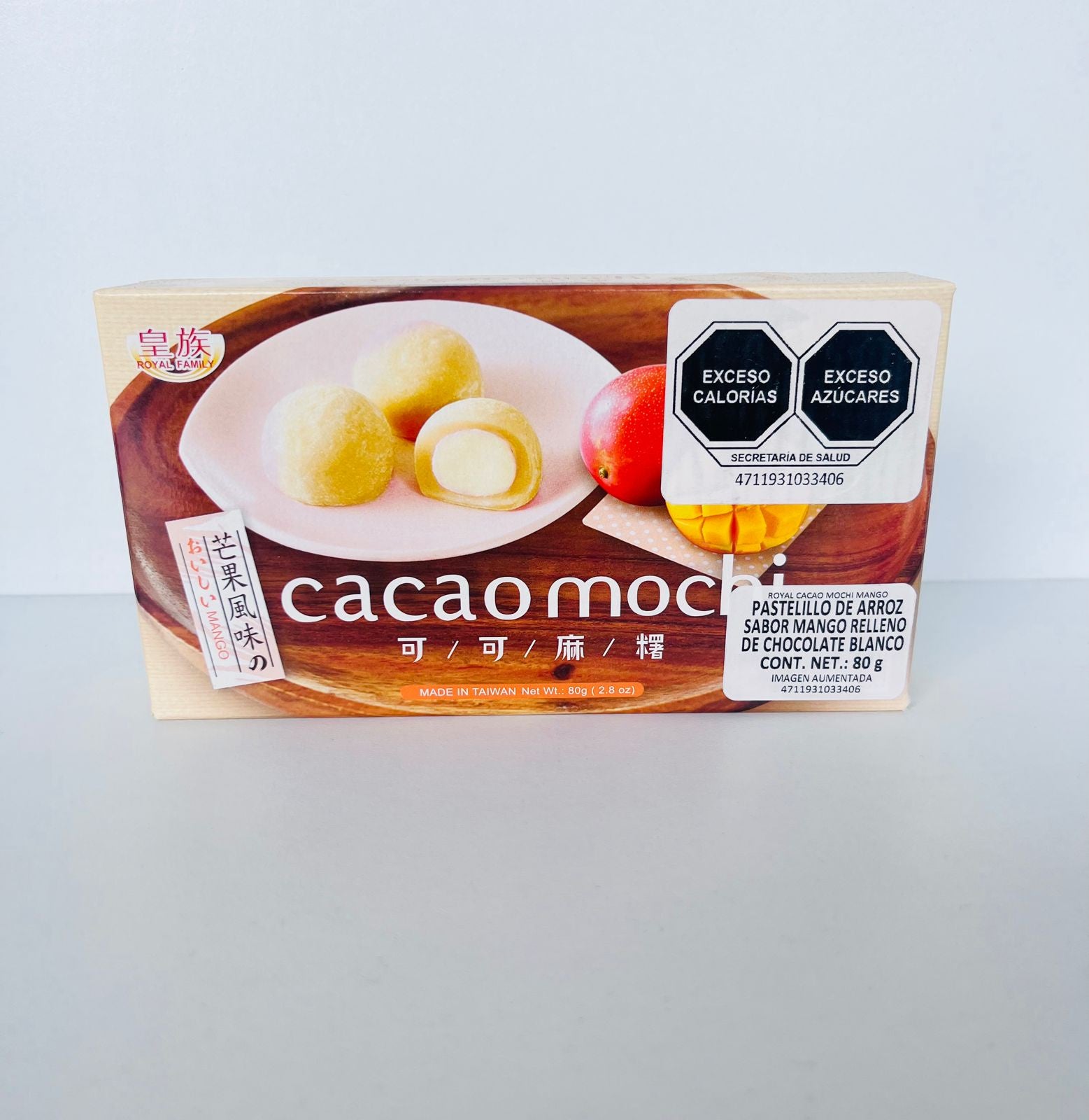 ROYAL FAMILY Cocao Mochi Mango relleno Chocolate Blanco 80g-Alimentos-Asian Food-Akibara Xpress