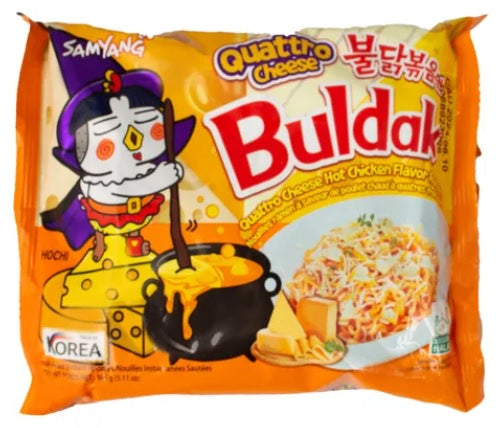 SAMYANG Hot Chicken Flavor Ramen Quattro Cheese Flavor 145g-Alimentos-Asian Food-Akibara Xpress