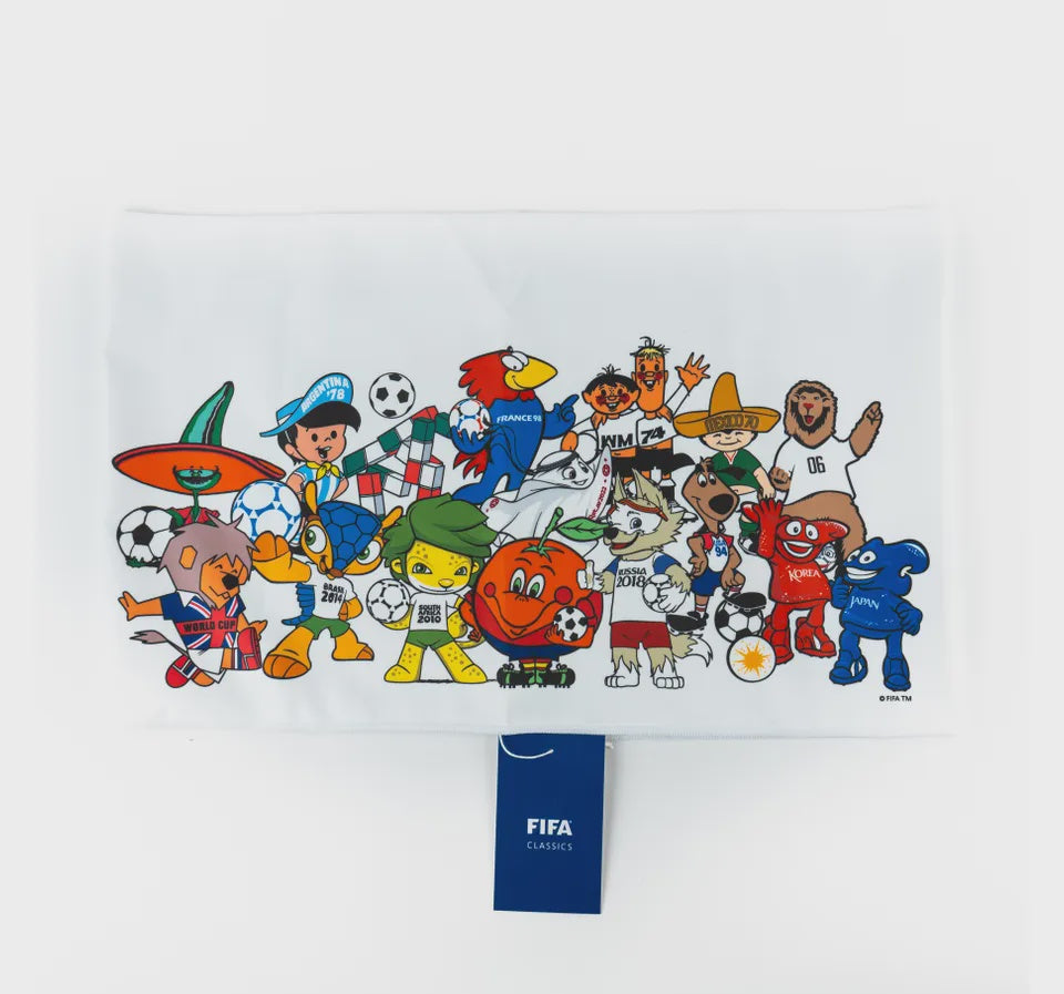 Toalla Deportiva Mascota Histórica Blanca Copa del Mundo (World Cup)-MERCH FIFA-MERCH FIFA-Akibara Xpress