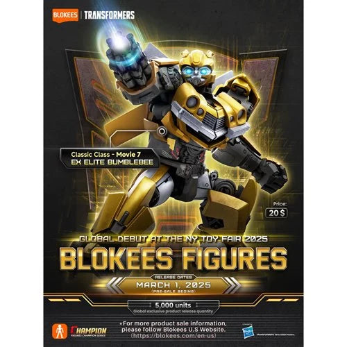 Transformers Classic Class Rise of the Beasts EX Elite Gold Plated Bumblebee Blokees Model Kit-Figuras-BLOKEES-Akibara Xpress