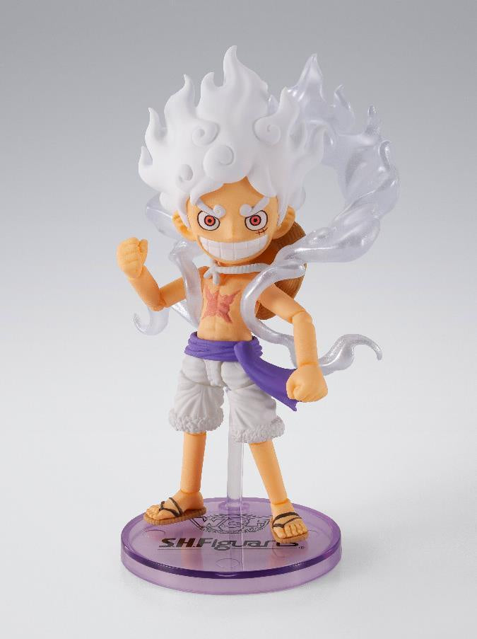 WORLD COLLECTABLE FIGURE X SH FIGUARTS MONKEY D LUFFY GEAR5-Figuras-BANDAI-Akibara Xpress