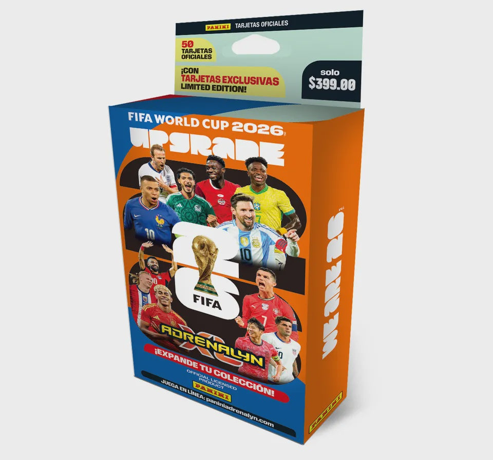 WORLD CUP 2026 TCG BLASTER BOX (8 Packets + 2 LE Cards) ADRENALYN XL-Comics-PANINI-Akibara Xpress