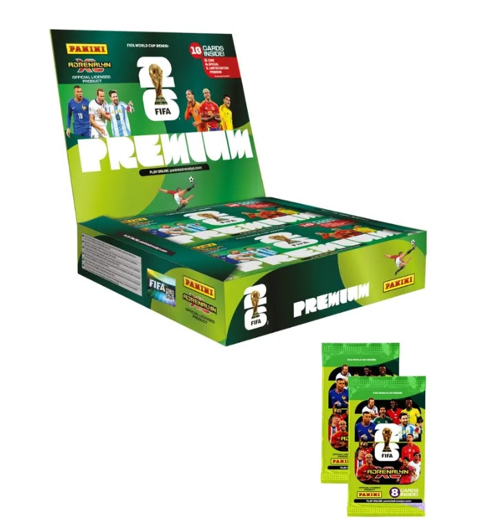 WORLD CUP 2026 TCG CAJA CON 10 SOBRES PREMIUM ADRENALYN XL-Comics-PANINI-Akibara Xpress
