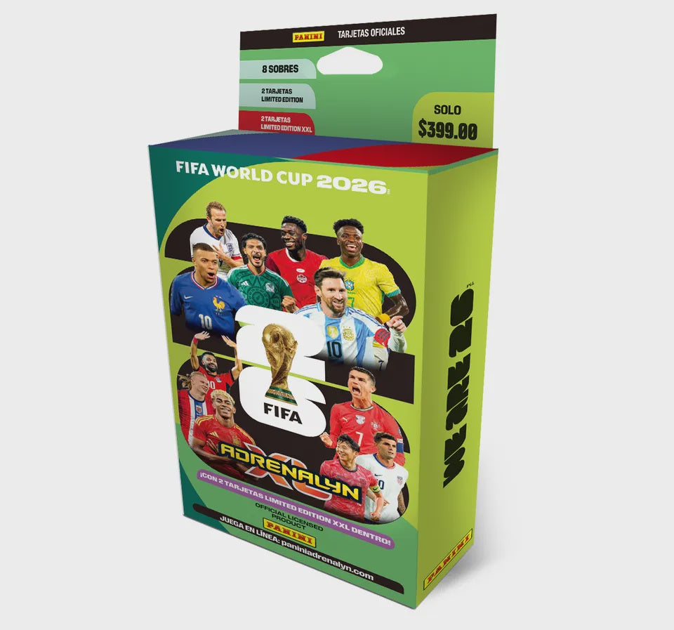 WORLD CUP 2026 TCG XXL ECOBLISTER (2LE TRANSPARENT + XXL LE TRANSPARENT + 8 PACKETS) ADRENALYN XL-Comics-PANINI-Akibara Xpress