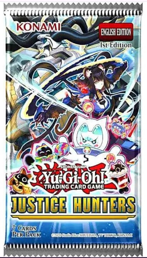 YU GI OH TCG JUSTICE HUNTERS BOOSTER INGLES-TCG-Juegos de Mesa-Akibara Xpress