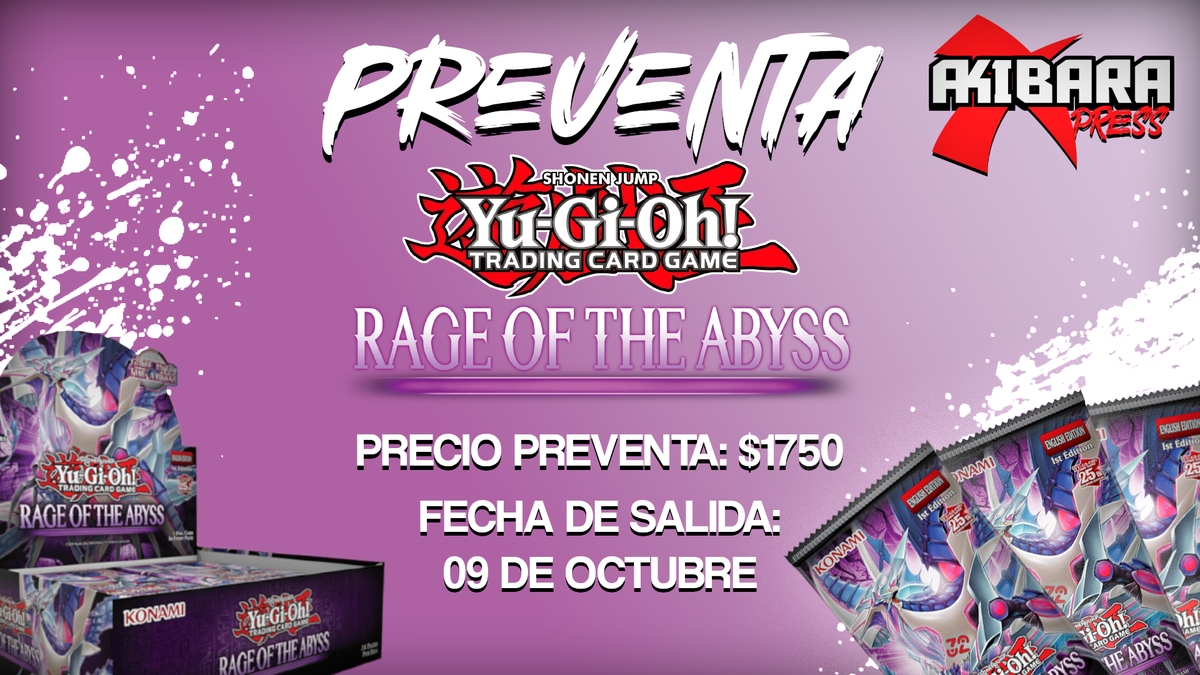 YU GI OH TCG RAGE OF THE ABYSS DISPLAY INGLES-TCG-Juegos de Mesa-Akibara Xpress