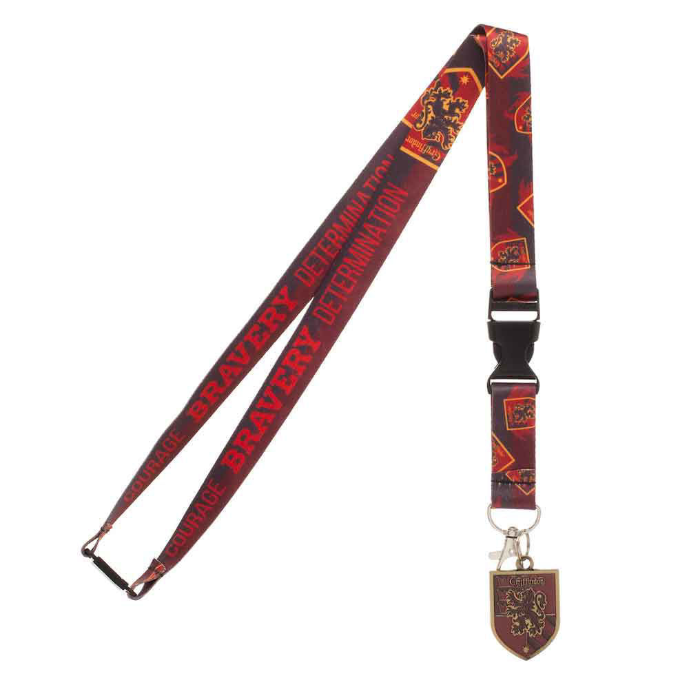 Lanyard Harry Potter Gryffindor con Porta Gafette y llavero de metal