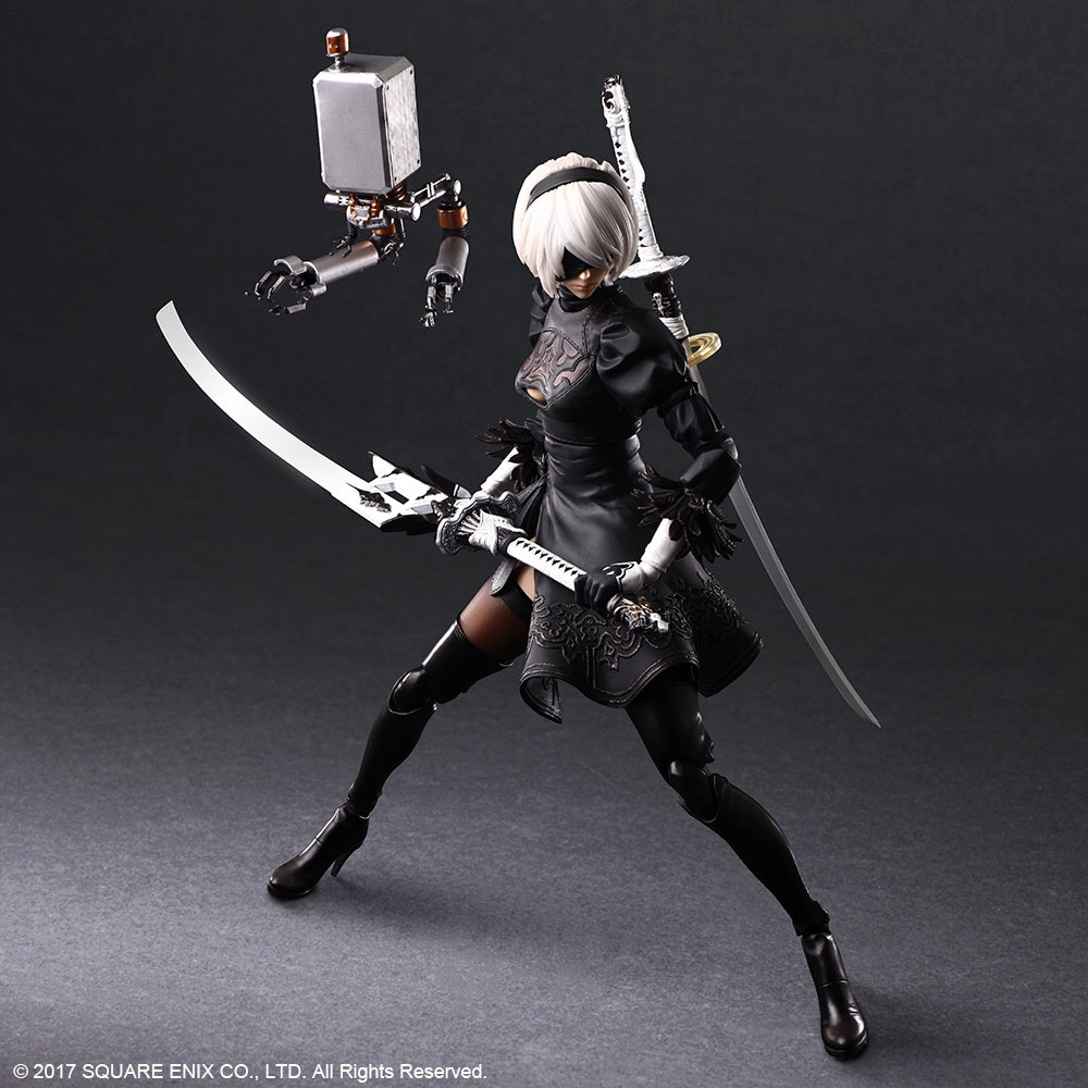 NieR:Automata® PLAY ARTS KAI™ Action Figure – 2B(YoRHa No. 2 Type B) DELUXE Ver.