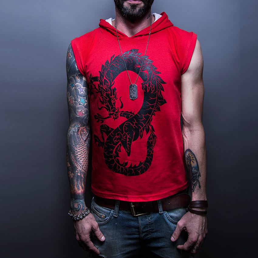 Camiseta Heredia Dragon Rojo Mediana-Ropa-Heredia Clothing-Akibara Xpress