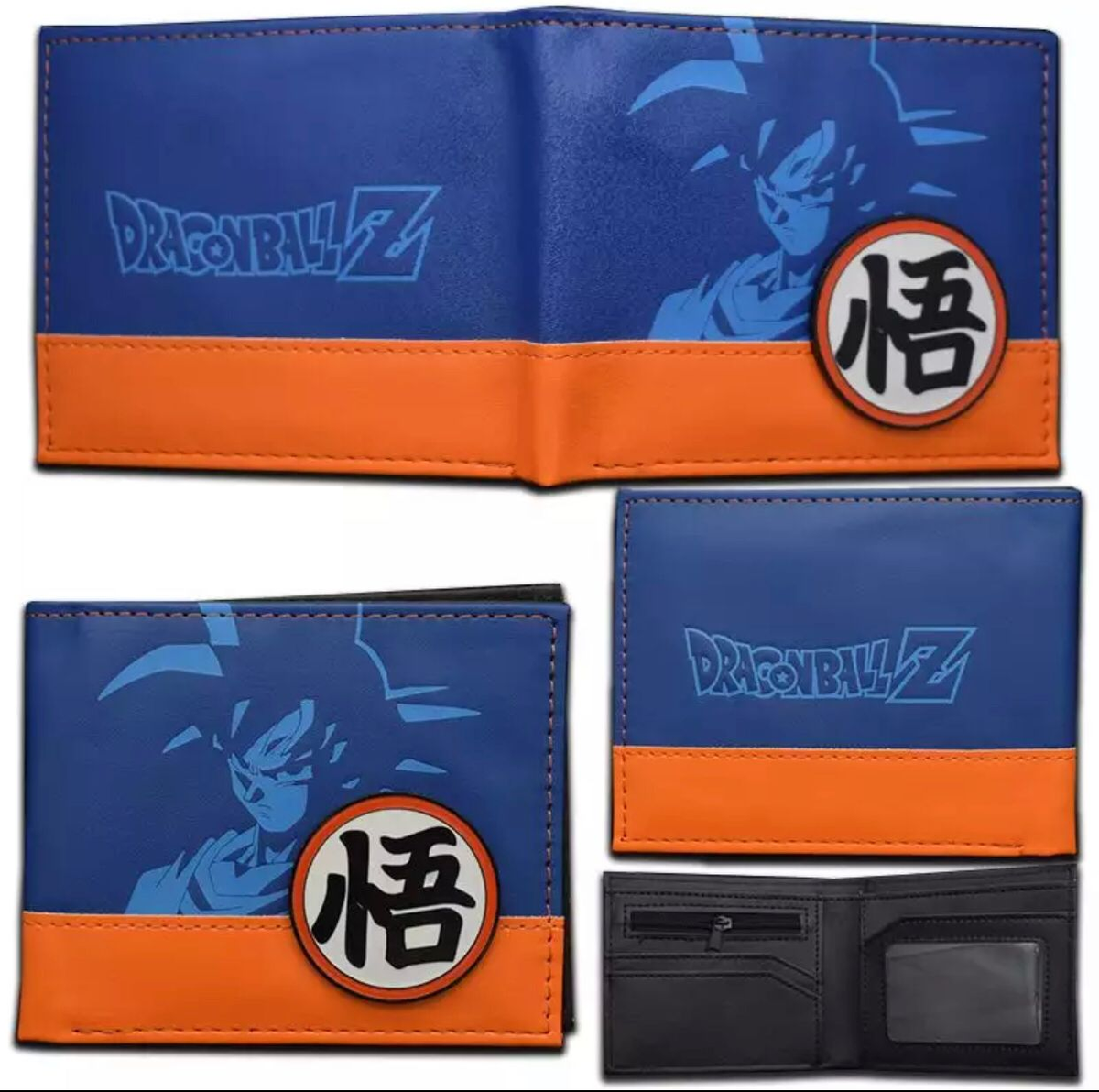 Cartera Dragon Ball Goku Naranja/Azul Tipo 2-Carteras-Carteras-Akibara Xpress