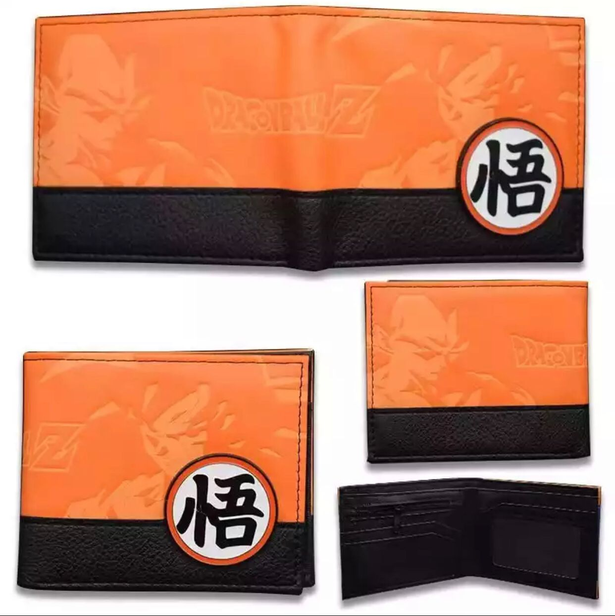 Cartera Dragon Ball Goku Vegeta Negro/Naranja-Carteras-Carteras-Akibara Xpress