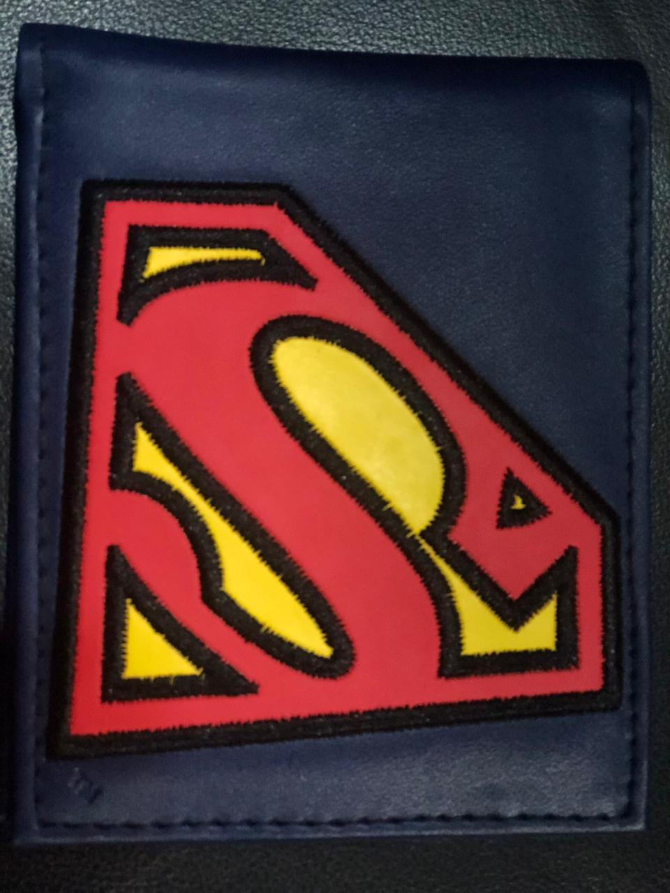 Cartera Superman Azul Bordado