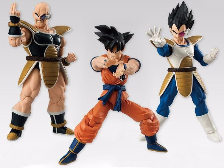 Shodo Dragon Ball Linea 4 Set de 3 Vegeta, Son Goku y Nappa