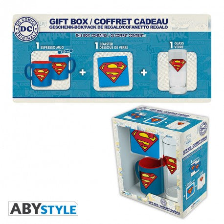 DC COMICS - Superman 3-Pc. Drinkware Giftset-Tazas-ABYSTYLE-Akibara Xpress