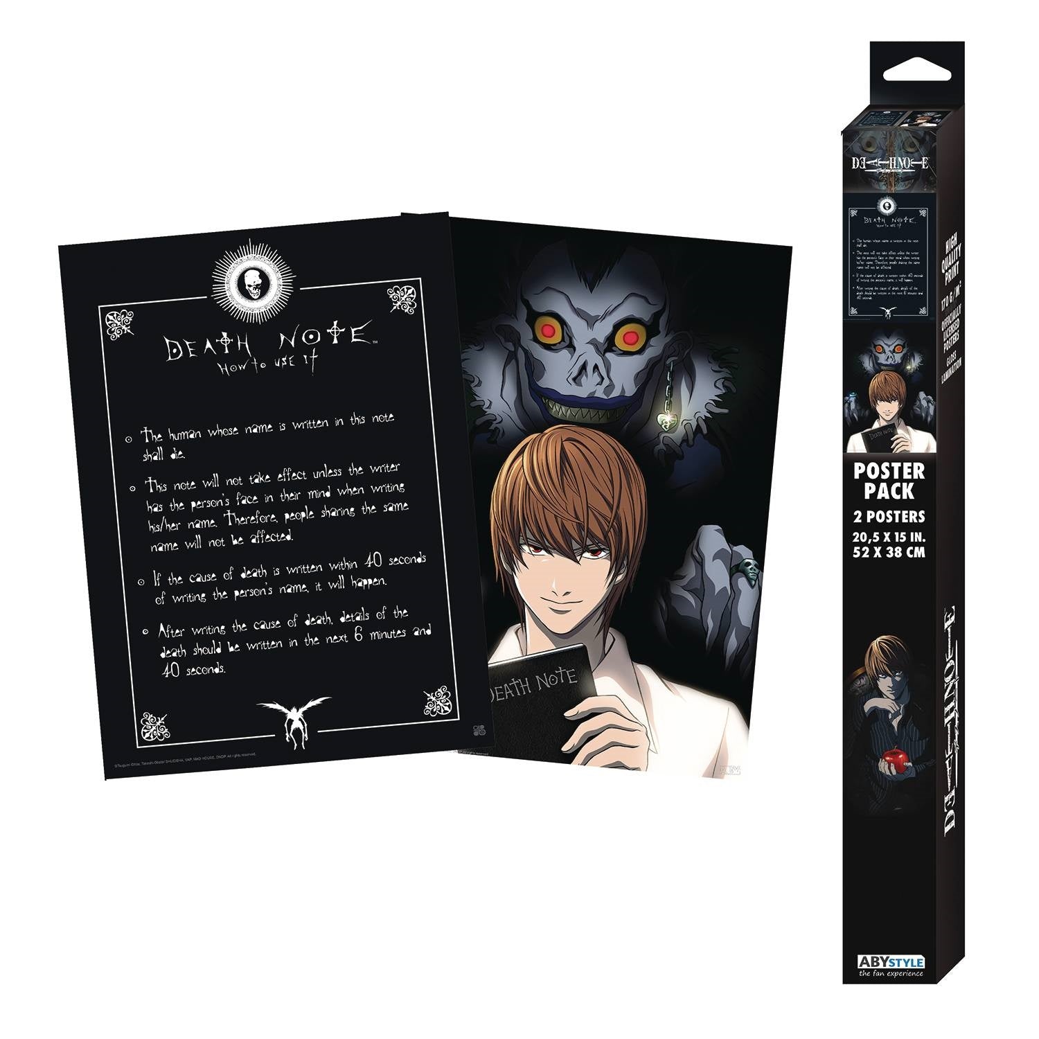 DEATH NOTE - Light & Death Note Boxed Poster Set-Poster-ABYSTYLE-Akibara Xpress