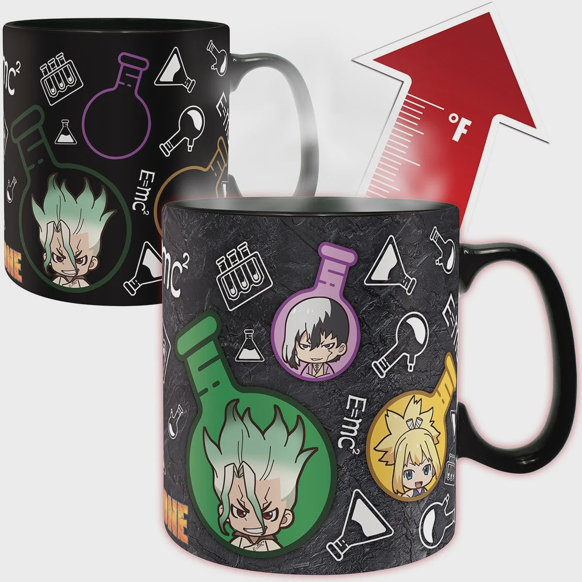 DR STONE - Chibi Formula Taza magica 16 oz.-Tazas-ABYSTYLE-Akibara Xpress