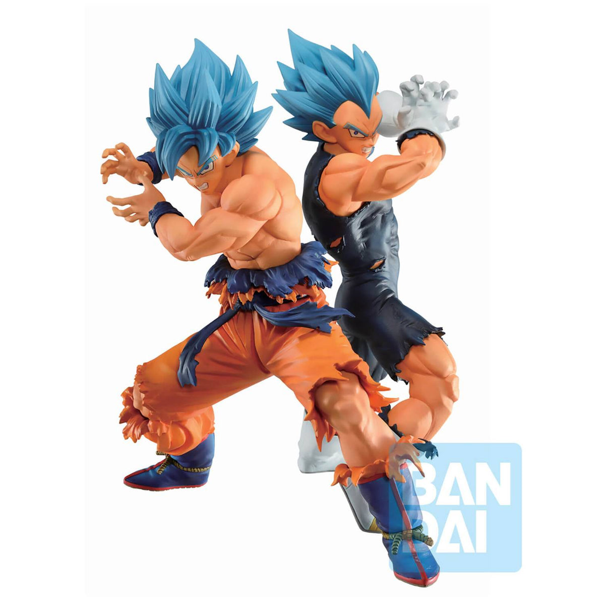 Dragon Ball Super Goku and Vegeta Super Saiyan God Super Saiyan Vs Omnibus Super Ichiban Statue-Figuras-BANDAI SPIRITS-Akibara Xpress