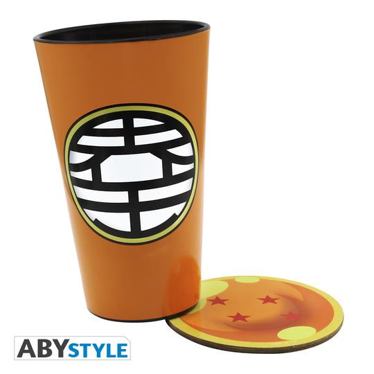 DRAGON BALL Z - Pint Glass + Coaster Gift Set-Tazas-ABYSTYLE-Akibara Xpress