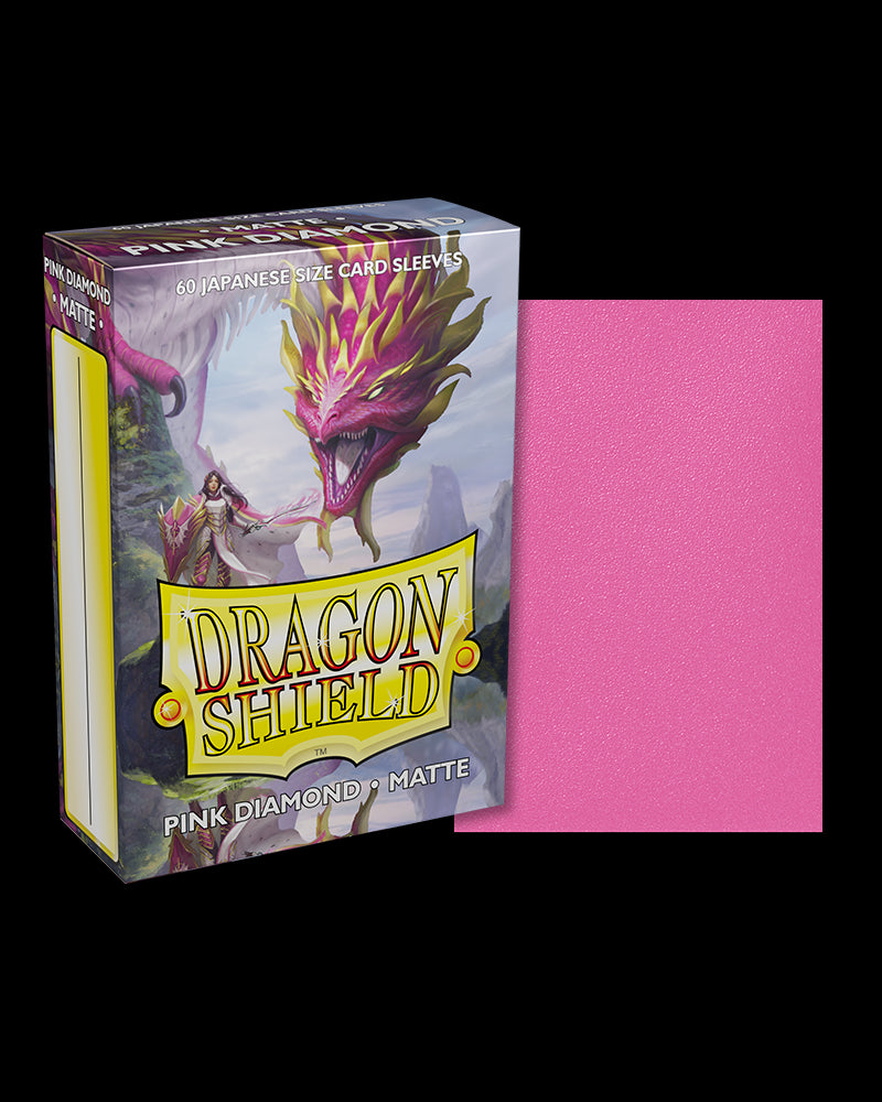 Dragon Shield Sleeves: Japanese- Matte Pink Diamond (60 ct.)-TCG-DRAGON SHIELD-Akibara Xpress