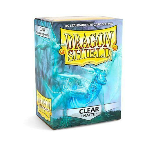 Dragon Shield Sleeves: Standard- Matte Clear (100 ct.)-TCG-DRAGON SHIELD-Akibara Xpress