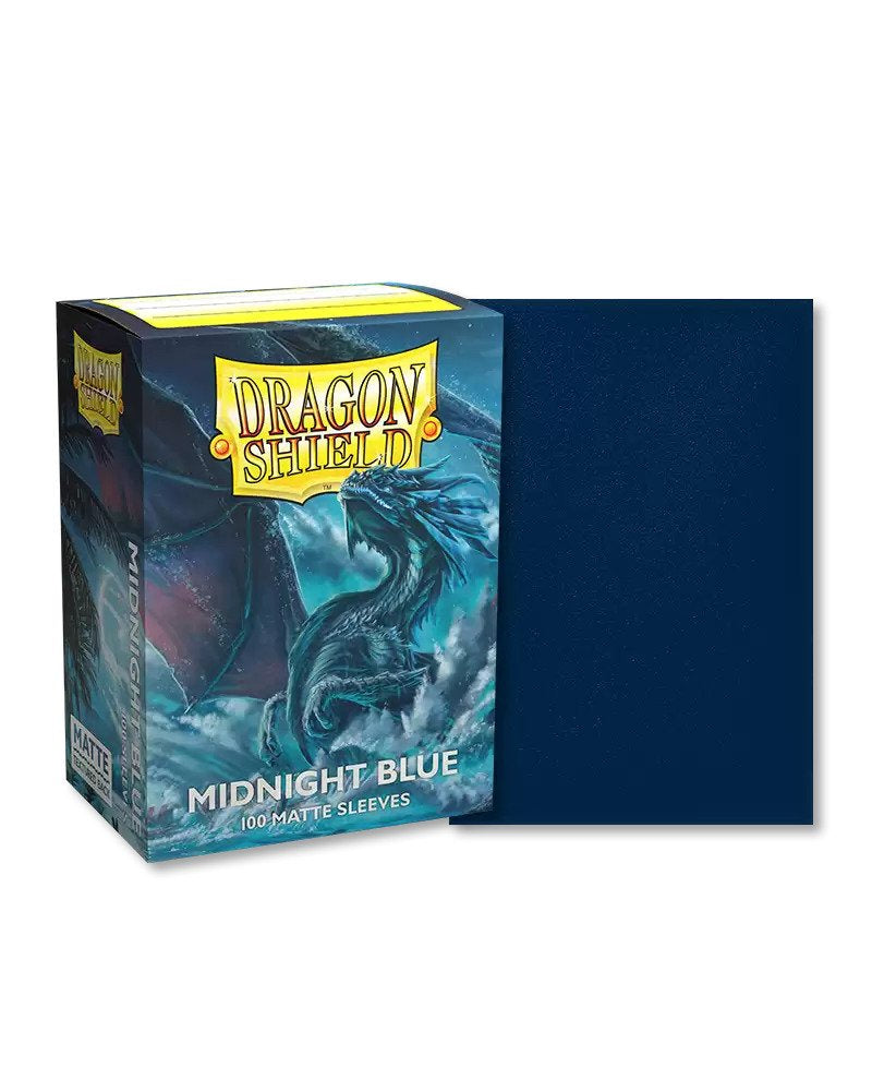 Dragon Shield Sleeves: Standard- Matte Midnight Blue (100 ct.)-TCG-DRAGON SHIELD-Akibara Xpress