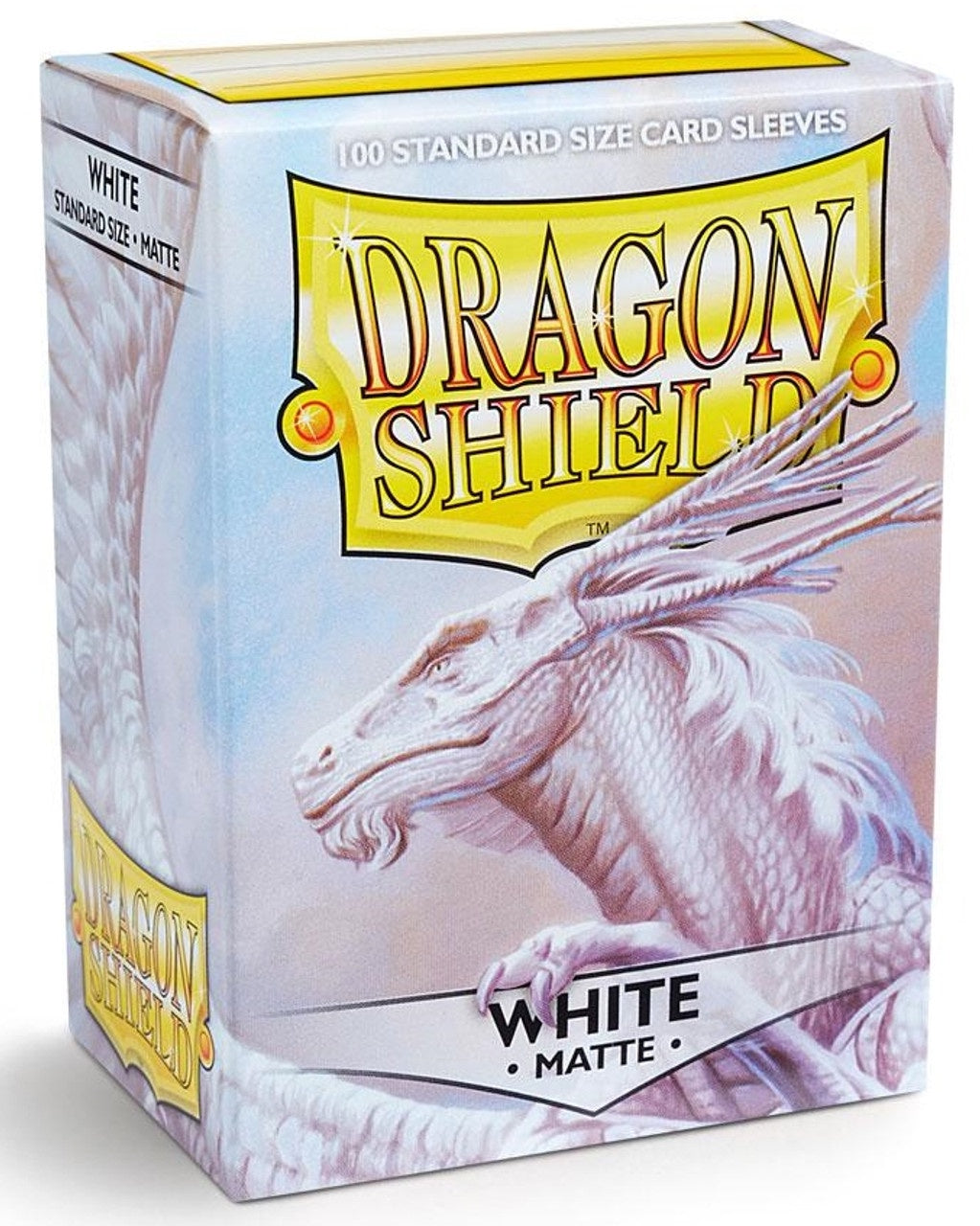 Dragon Shield Sleeves: Standard- Matte White (100 ct.)-TCG-DRAGON SHIELD-Akibara Xpress