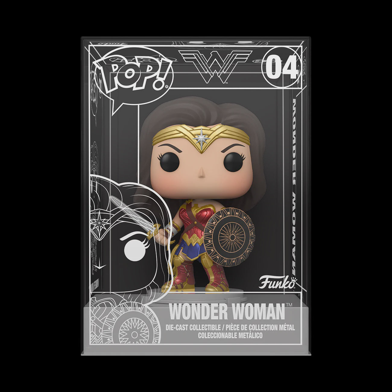 Funko Pop Heroes: DC Comics - Wonder Woman con Escudo Die cast Exclusvio Funko Shop-Funko Pop-FUNKO POP-Akibara Xpress