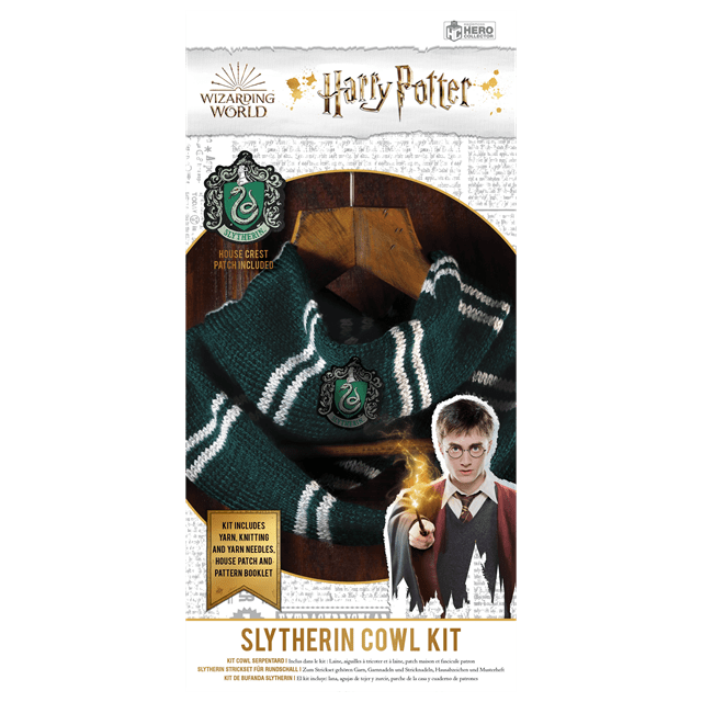 Harry Potter Wizarding World Collection Slytherin Cowl Scarf Knitting Kit-Gorras-Creative Toys-Akibara Xpress