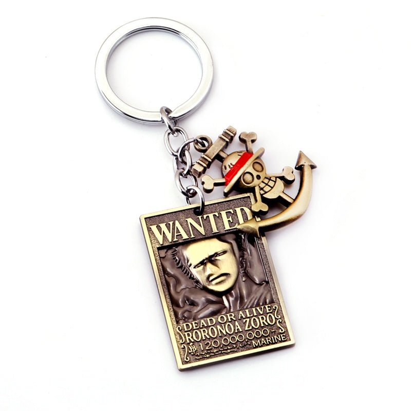 Llavero Metal One piece Zoro (Wanted)-Llaveros-Llaveros-Akibara Xpress