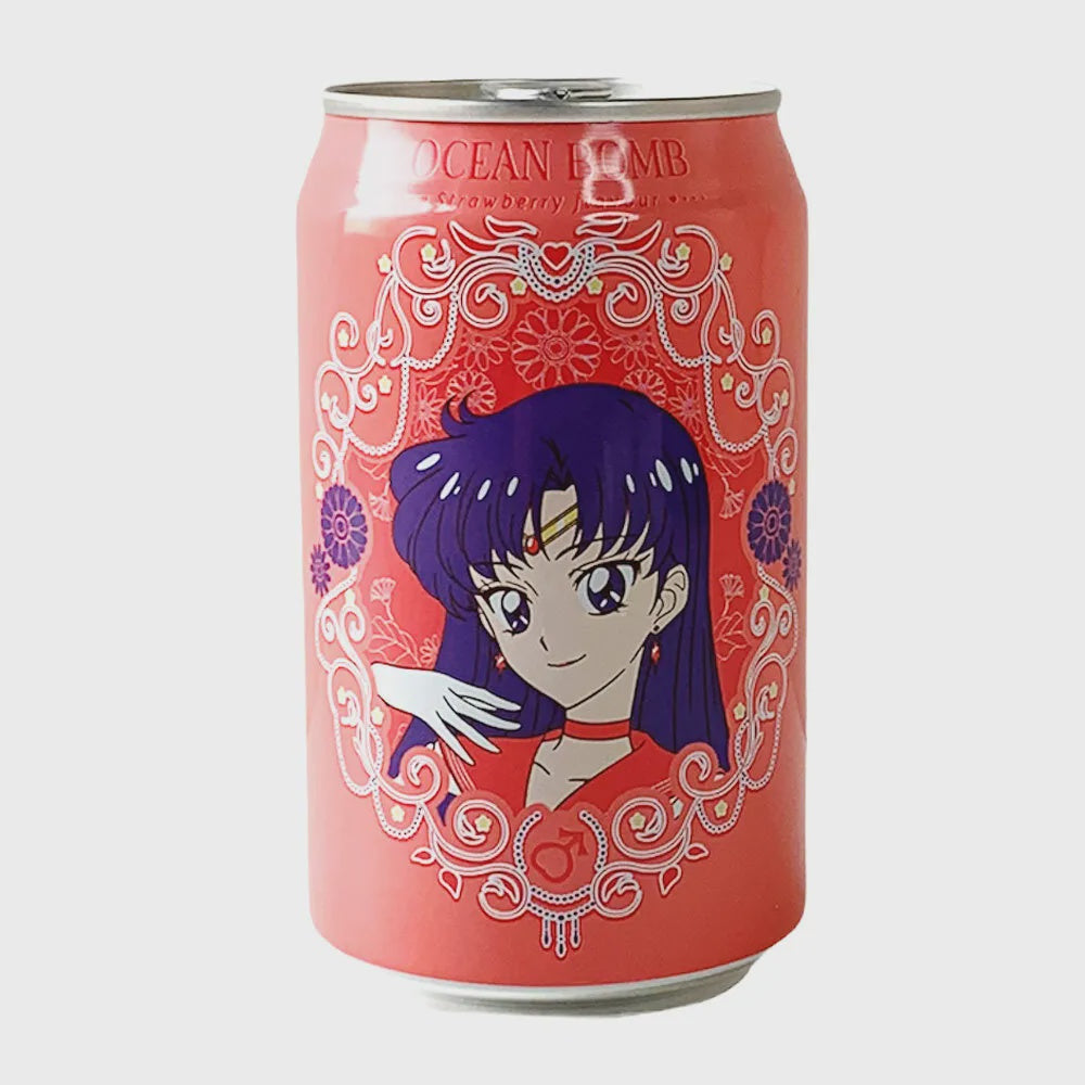OCEAN BOMB SAILOR MOON AGUA GASIFICADA SABOR FRESA 330ml-Alimentos-Asian Food-Akibara Xpress