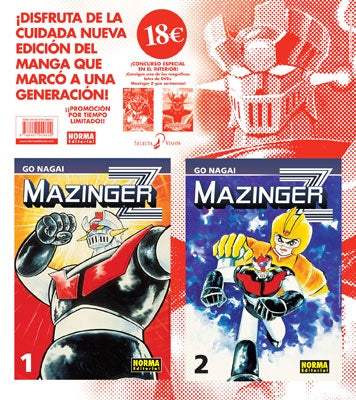 PACK MAZINGER 1 + 2 EUROPA-Mangas Españoles-NORMA-Akibara Xpress