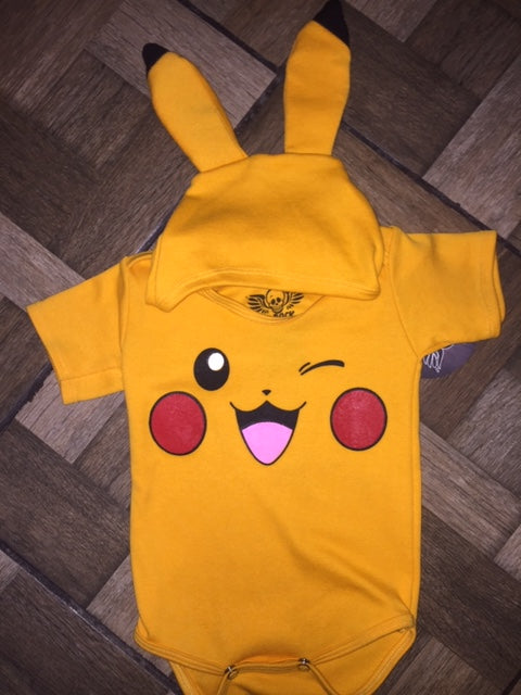 Pañalero Pikachu con Gorro T2-Ropa-U Rock Baby shop-Akibara Xpress