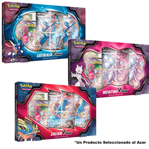 Pokemon Coleccion Especial Celebraciones V-Union Mewtwo-Greninja-Zacian-TCG-PANINI ETC-Akibara Xpress