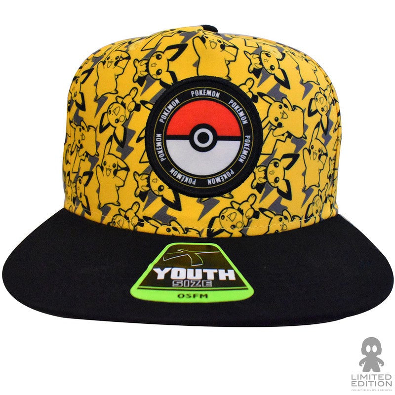 Pokemon Pikachu y Pichu - Estampado de Pokebola - Gorra Ajustable-Gorras-BIOWORLD-Akibara Xpress