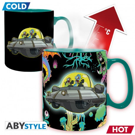 RICK & MORTY - Spaceship Heat-Change Mug-Tazas-ABYSTYLE-Akibara Xpress