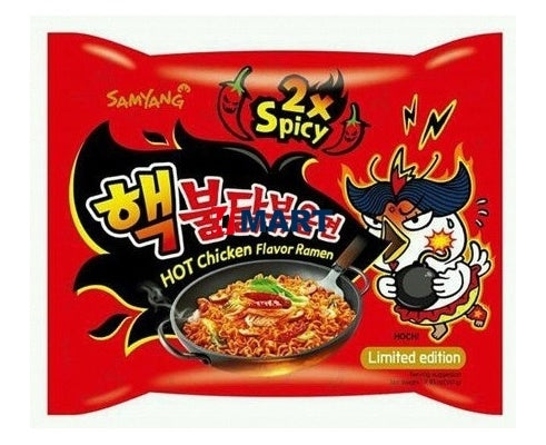 Samyang Fideo Extra Picante sabor Pollo-Alimentos-Dulces Japoneses-Akibara Xpress