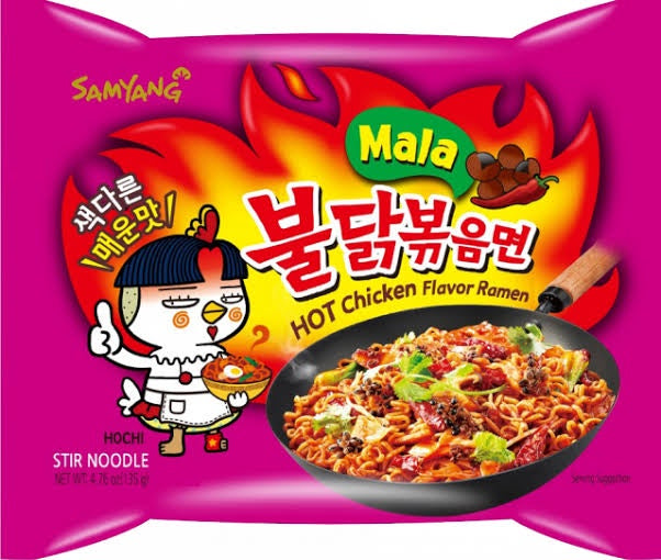 Samyang Hot Chiken Flavor Ramen Mala-Alimentos-Pockys-Akibara Xpress