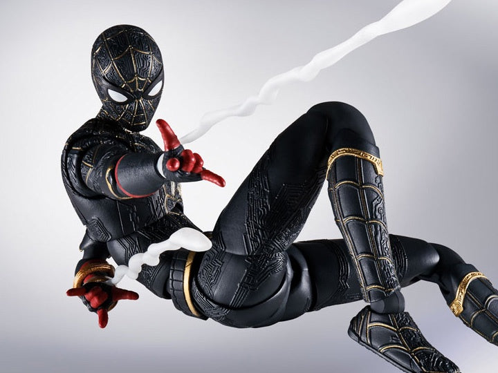 Spider-Man: No Way Home S.H.Figuarts Spider-Man (Black & Gold Suit)-Figuras-BANDAI SPIRITS-Akibara Xpress