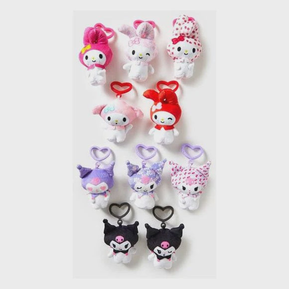 3'' MY MELODY AND KUROMI BLIND PLUSH CLIPS