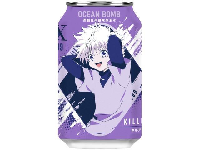 OCEAN BOMB Hunter X Hunter Lychee Black Tea Flavor Soda 330ml