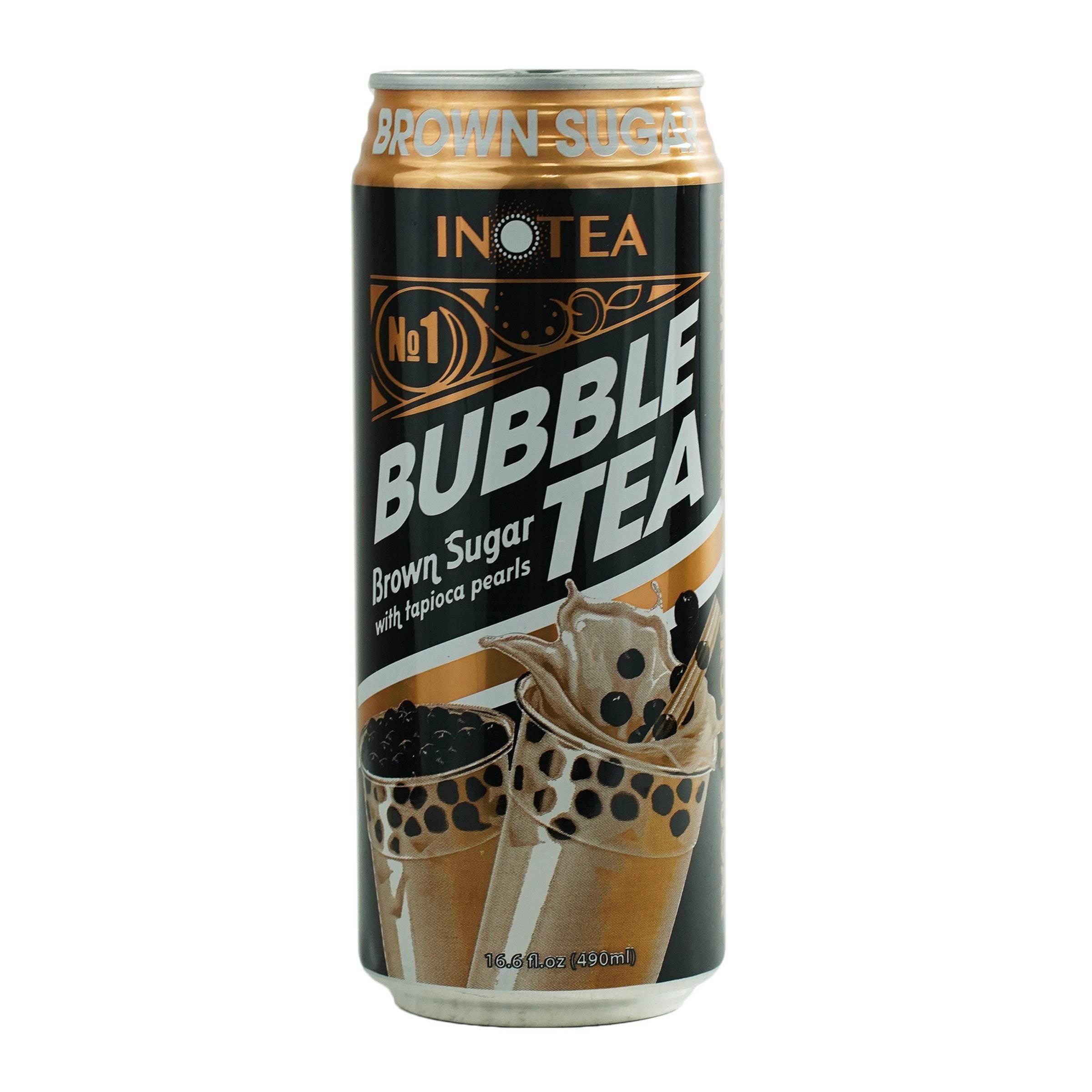 INOTEA Bubble Tea Brown Sugar with Tapioca Pearls 490ml