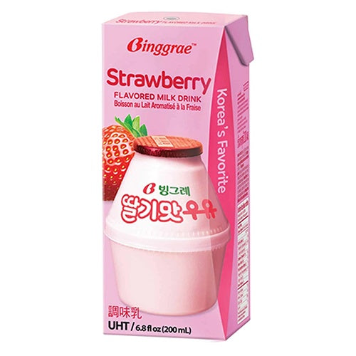 BINGGRAE bebida de leche sabor fresa 200ml